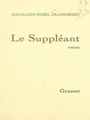 cover image of Le suppléant